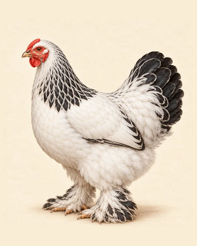Illustrated Brahma hen