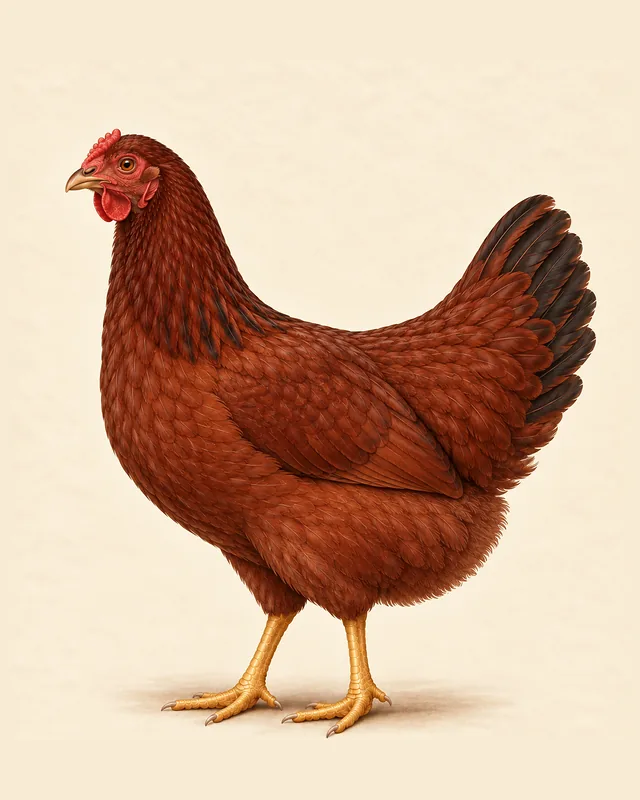 Illustrated Buckeye hen