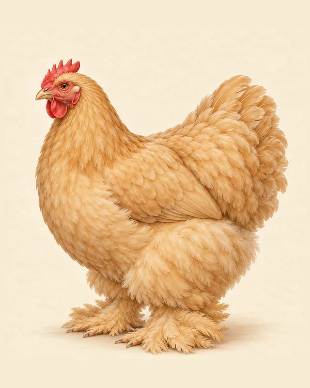 Illustrated Cochin hen