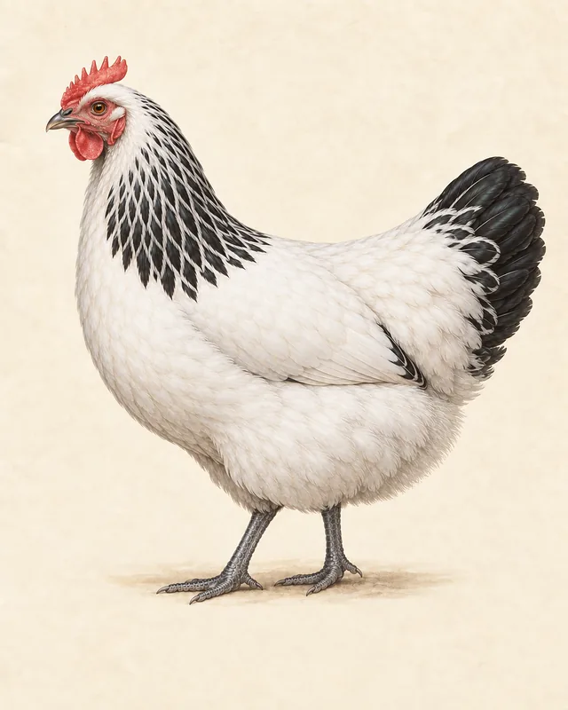Illustrated Delaware hen