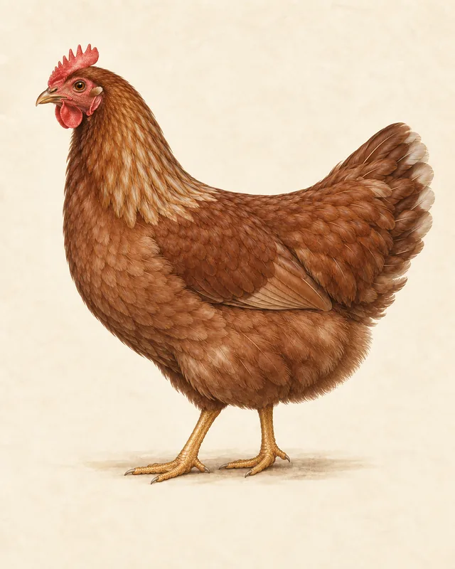 Illustrated Lohmann Brown hen