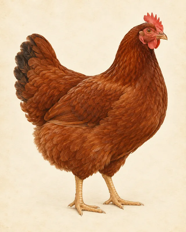 Illustrated New Hampshire hen