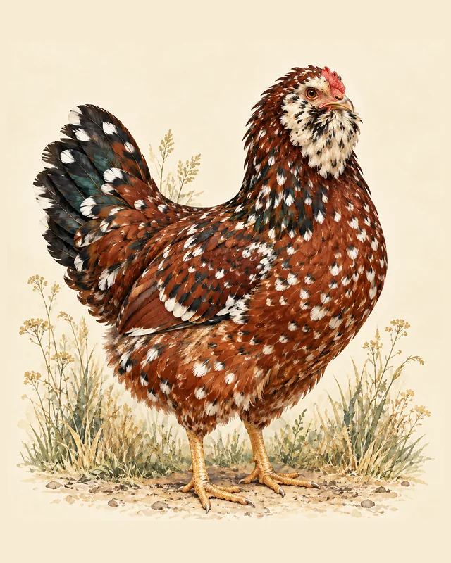 Illustrated Russian Orloff hen