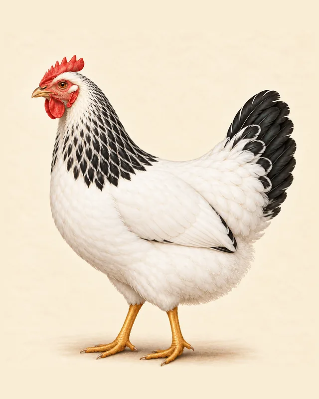 Illustrated Sussex hen